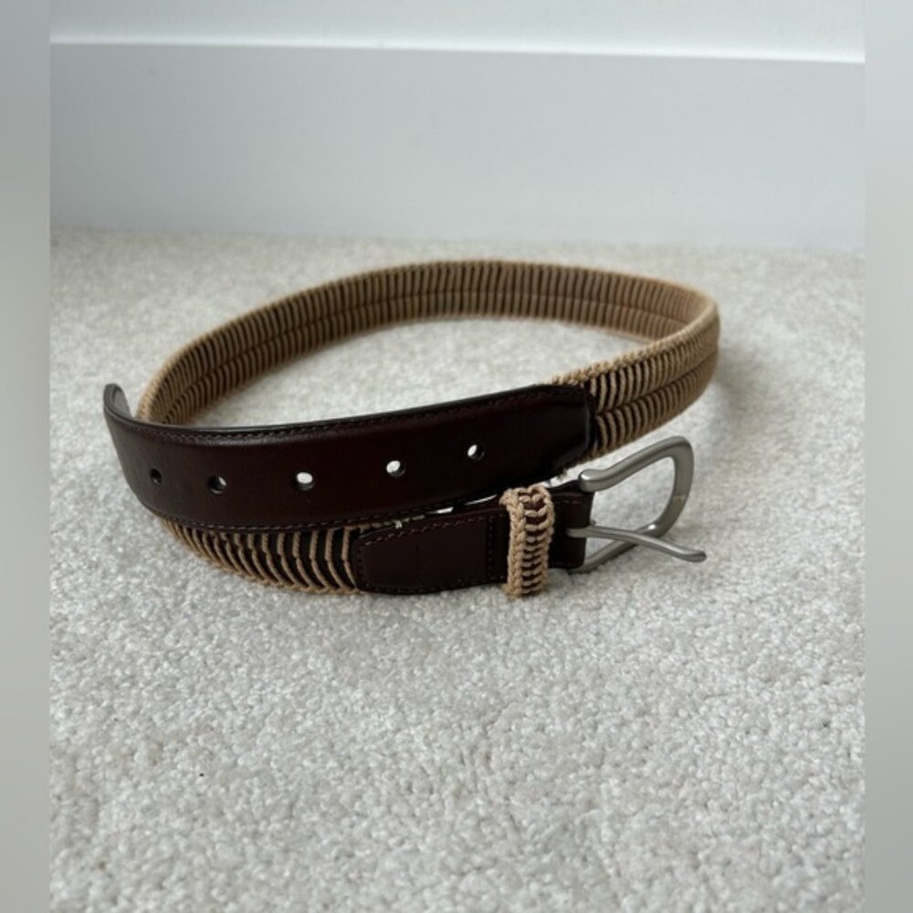 Tommy Bahama braided tan leather belt